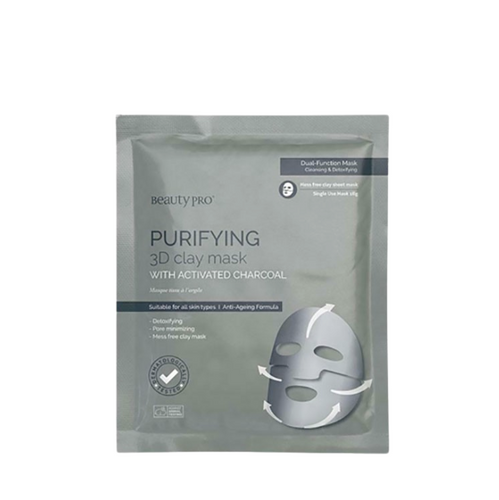 BEAUTY PRO Purifying 3D Clay Mask With Activated Charcoal